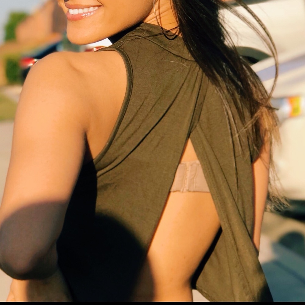 Open back crop top